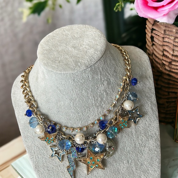 RARE Betsey Johnson Celestial Gold Necklace - Picture 9 of 9